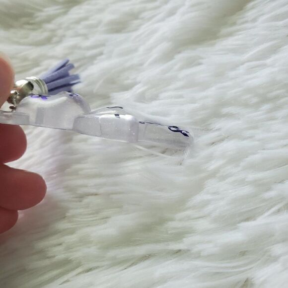 Purple Awareness Ribbon Bear Keychain - Picture 10 of 10